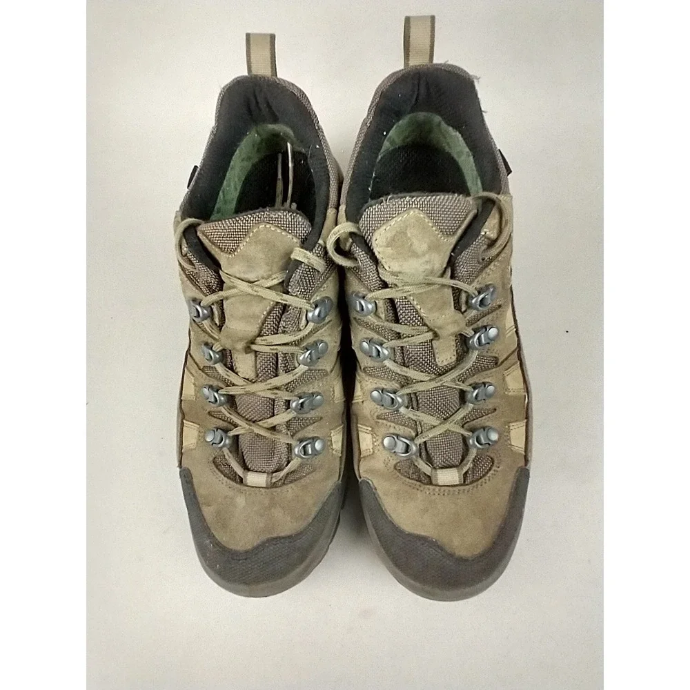 L.L. Bean Gore-Tex Hiking Shoes Mens 9.5 Brown Leather Waterproof Vibram Low Top